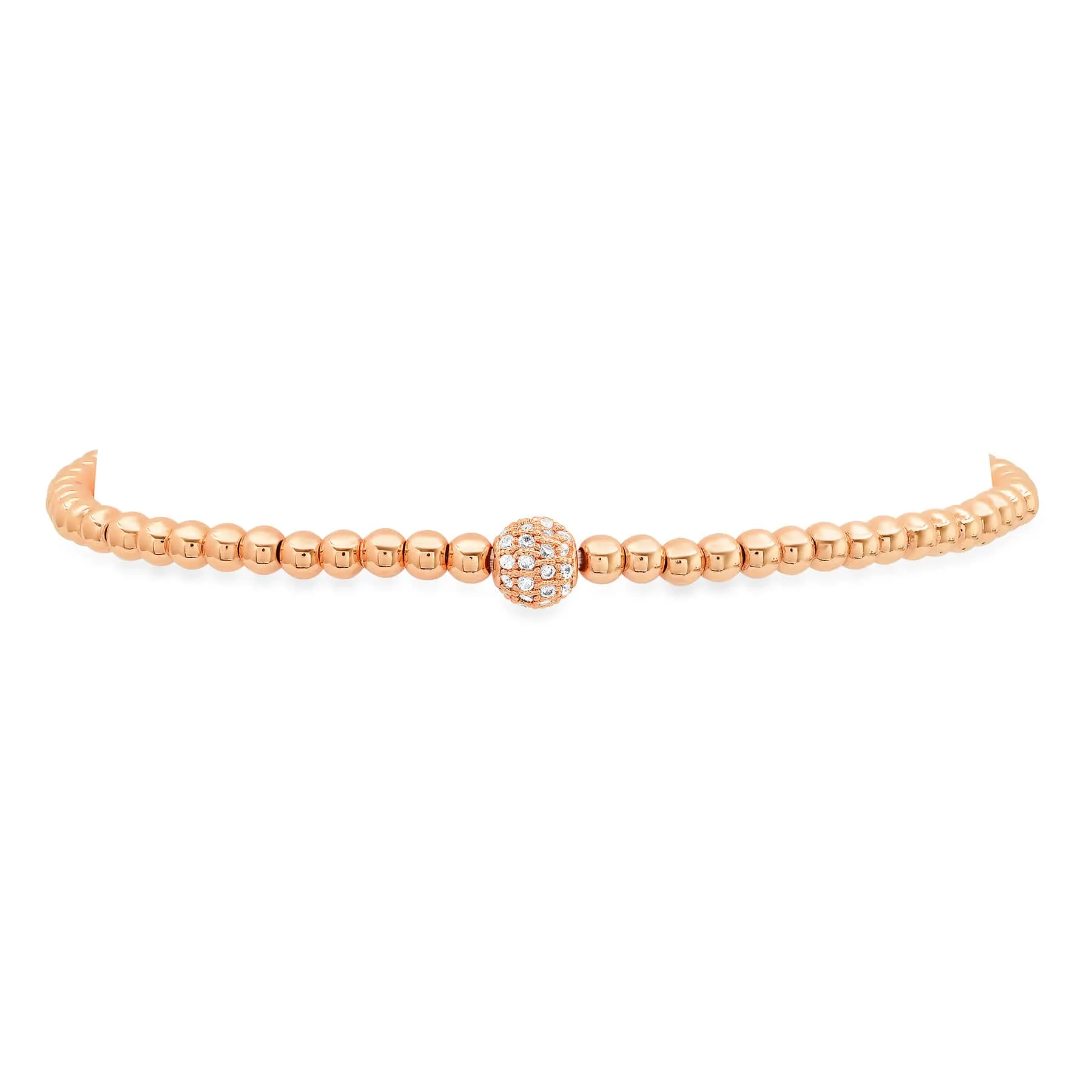 BALL STRETCH BRACELET, ROSE GOLD