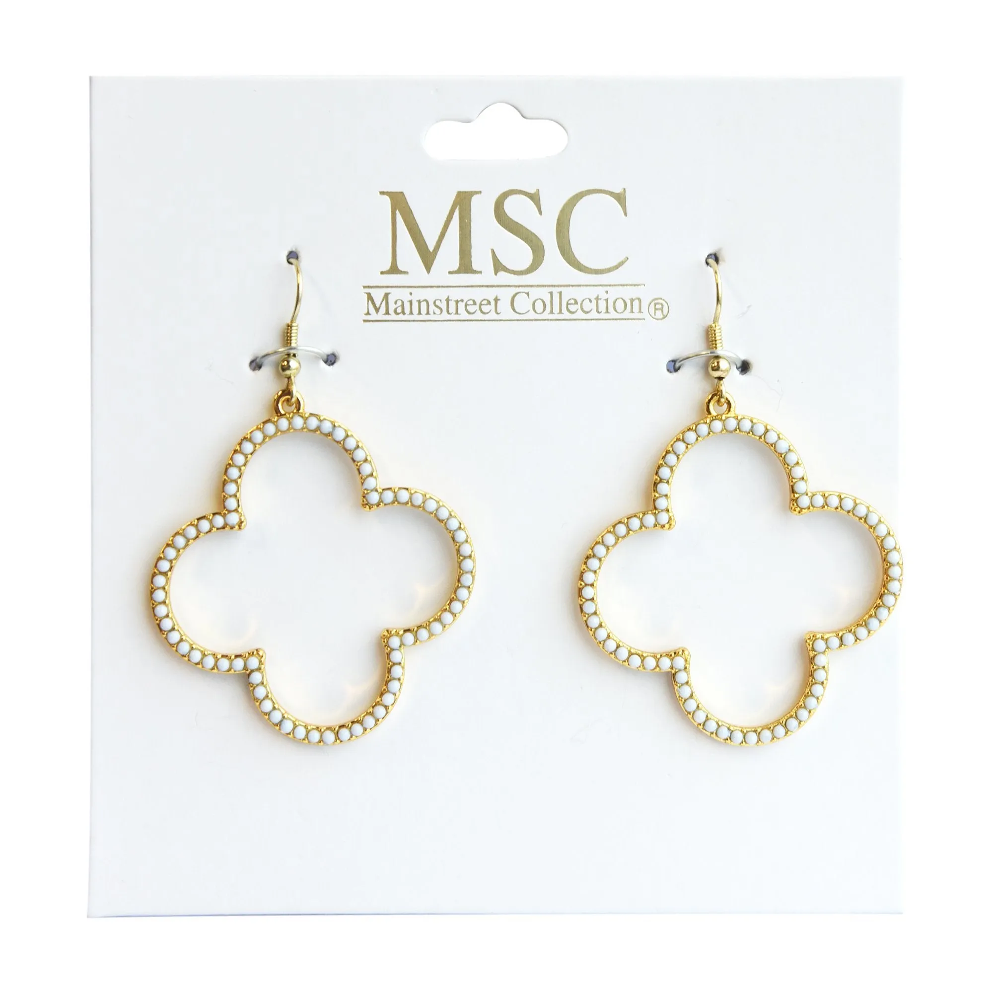 Bead Clover Earrings