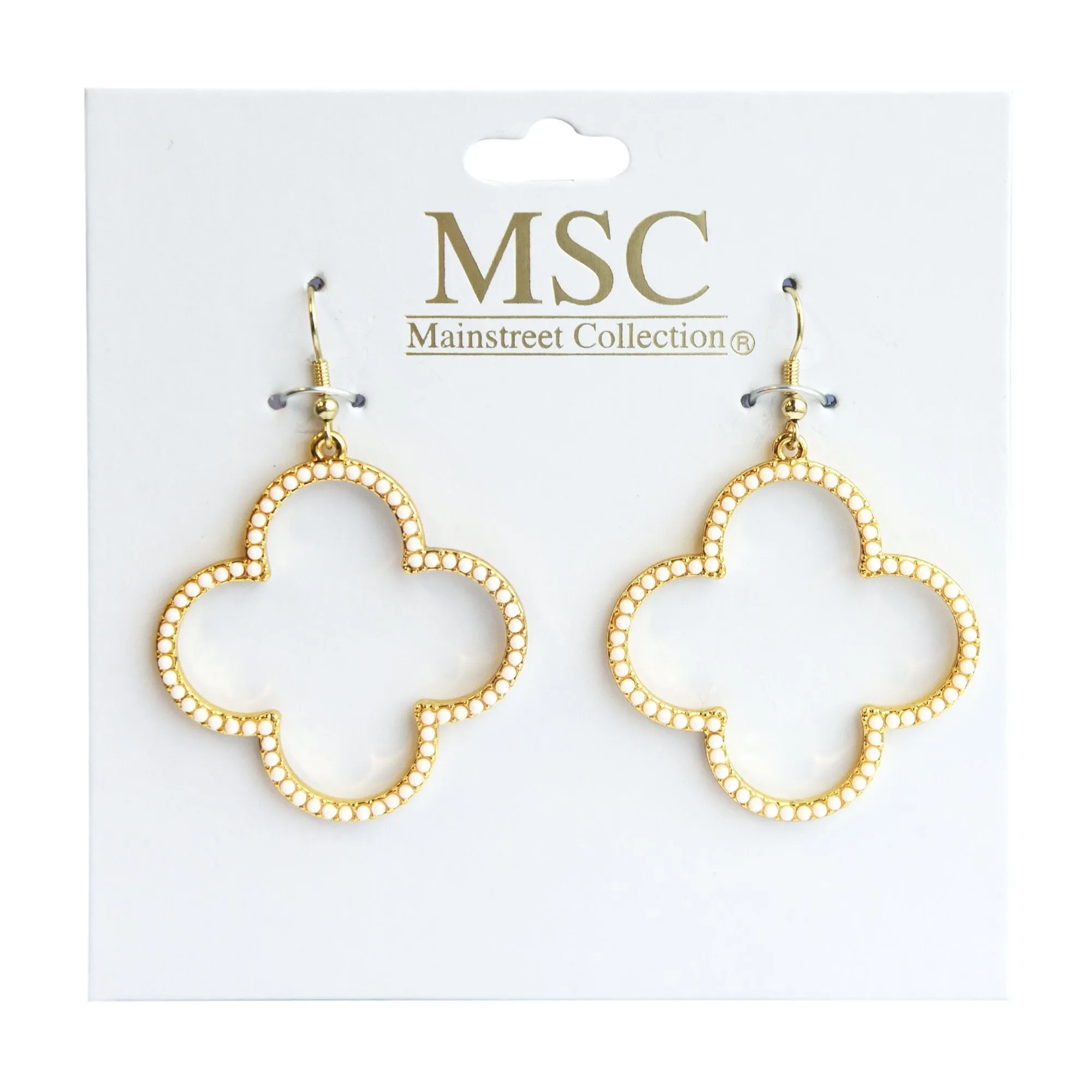 Bead Clover Earrings
