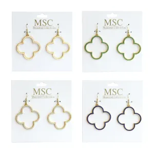 Bead Clover Earrings