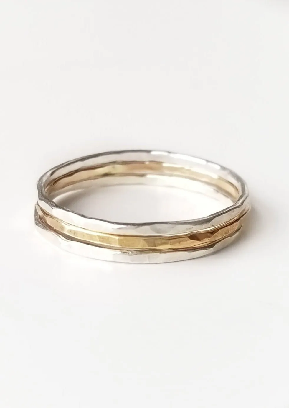 Caelum Hammered Stacking Ring