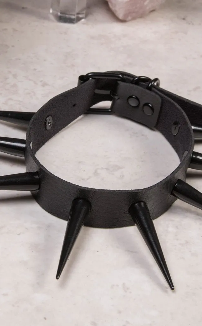 EXTRA Dark Malevolence Super Long Spiked Choker