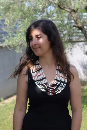 Handmade Bone  Chocker    / Necklace In White