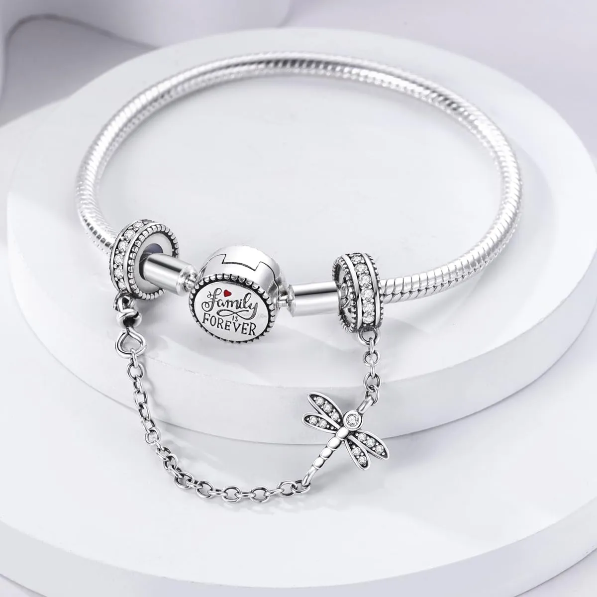 Hapour 925 Sterling Silver Safety Chain for Bracelets Charms Heart Butterfly Dangle Pendants Beads Jewelry for Women Mom