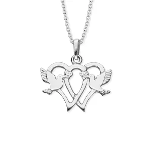 Hearts Silver Pendant P129