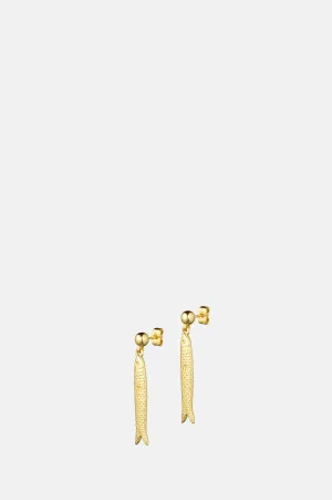 Hippie Fish Gold Earrings