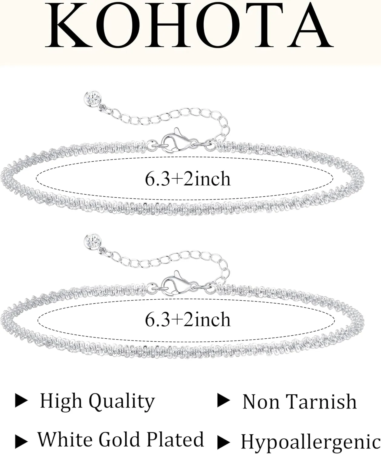 KOHOTA Silver Gold Bracelets for Women Trendy 14K Gold Plated Bracelet for Women Non Tarnish Dainty Stackable Layered Chain Heart Pearl Knot Beaded Bracelets Stack Set Charm Mothers Day Jewelry Gifts