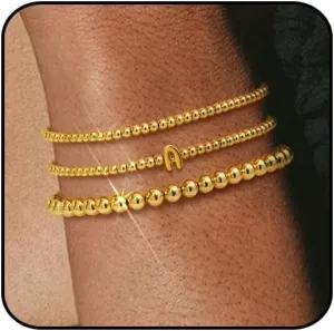 Layered Bracelets for Women,Dainty 14K Gold Plated Bracelets Stack,Link Chain Bracelet Stackable Non Tarnish Jewelry Gifts for Women