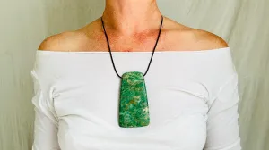 Mayan Green Jade Pendant. Hand-Carved Adze. Guatemala. 2639