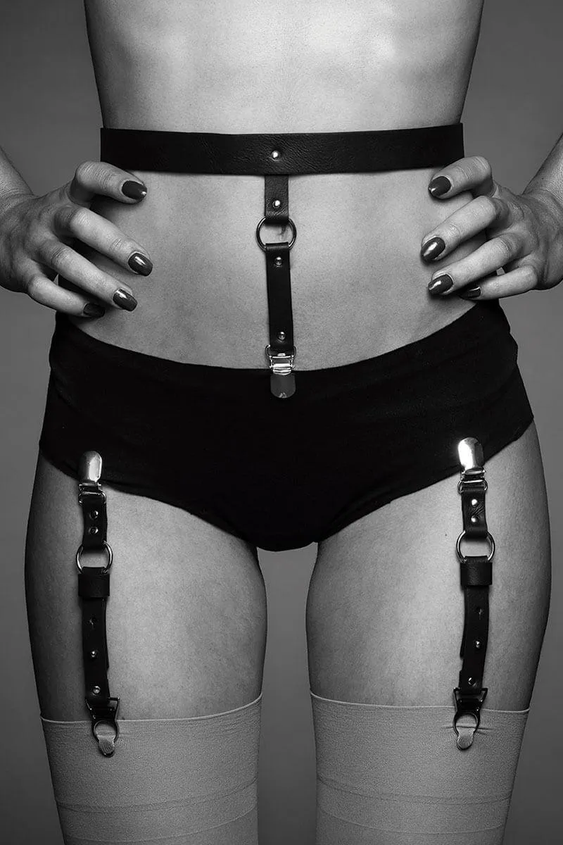 Maze Vegan Leather Garter Belt