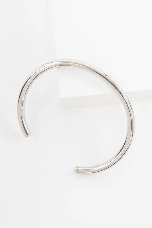 Minimalist Stainless Steel Cuff Bracelet