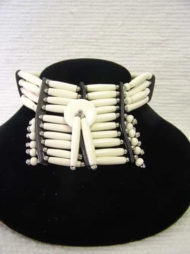 Native American Miniature Breastplate in White