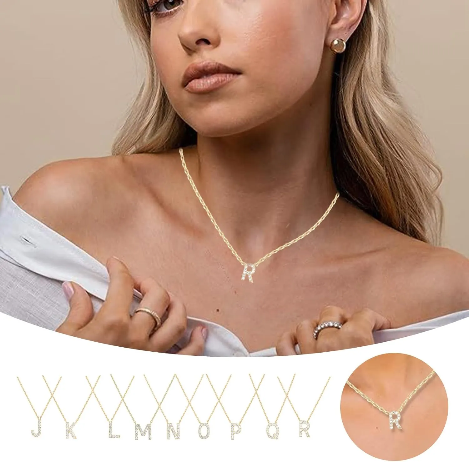 Necklaces for Teen Girls Silver Chunky Charm Pendant Necklaces Gold Jewelry Birthday Gifts for Women Teen