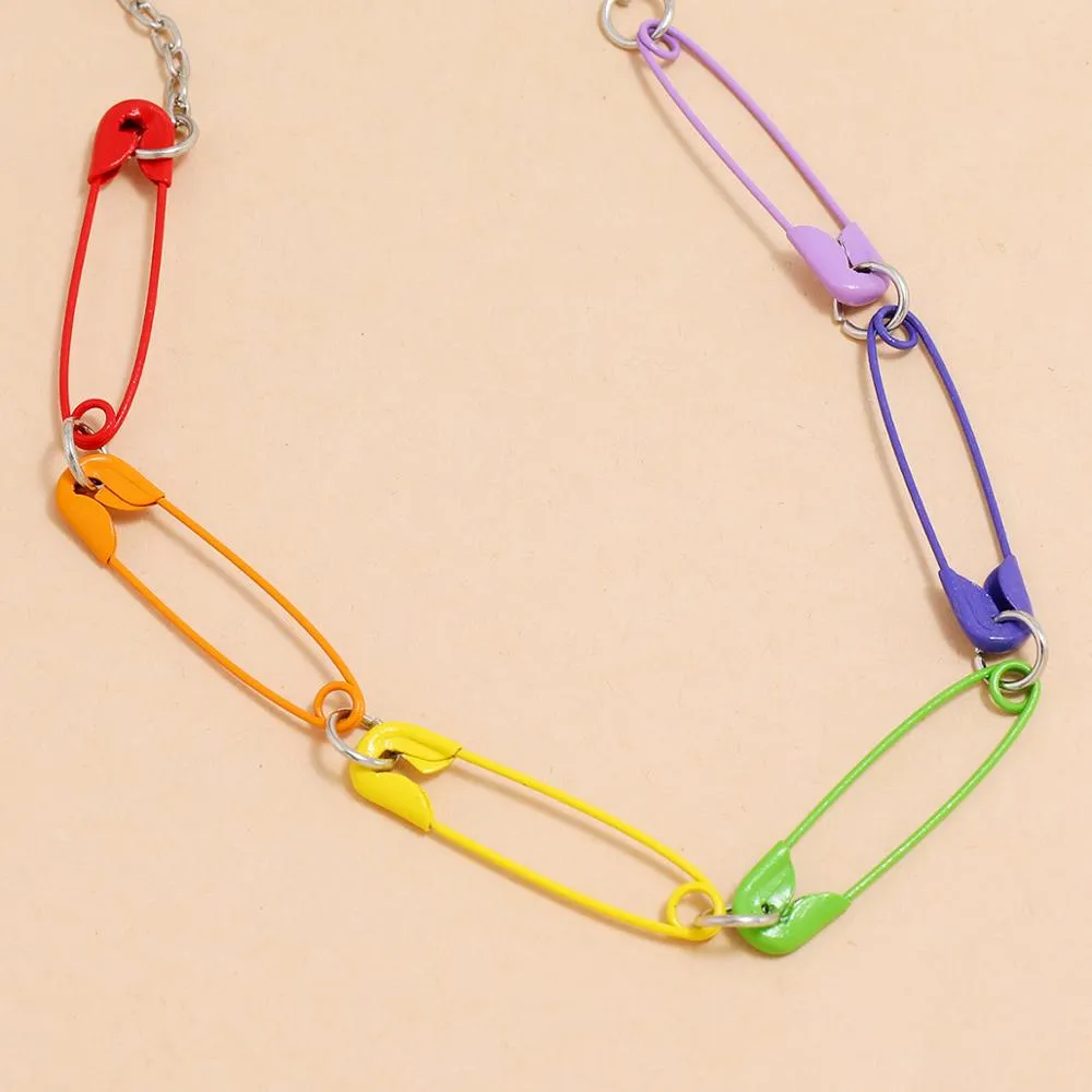 Needles Safety Pin Collar Chokers