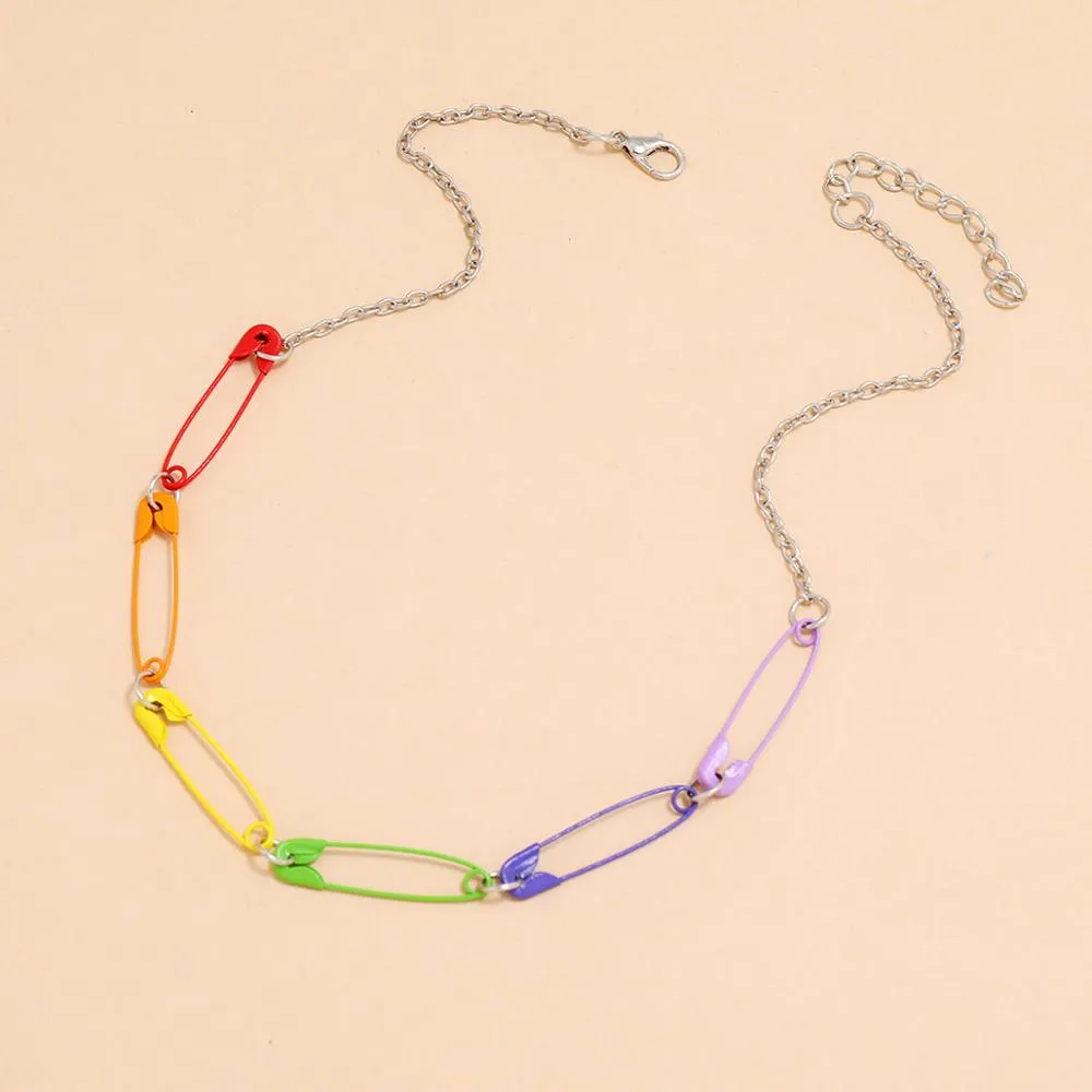 Needles Safety Pin Collar Chokers