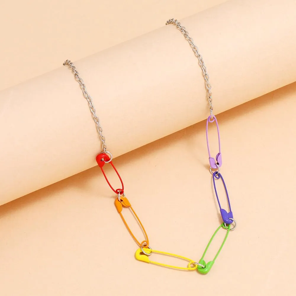 Needles Safety Pin Collar Chokers