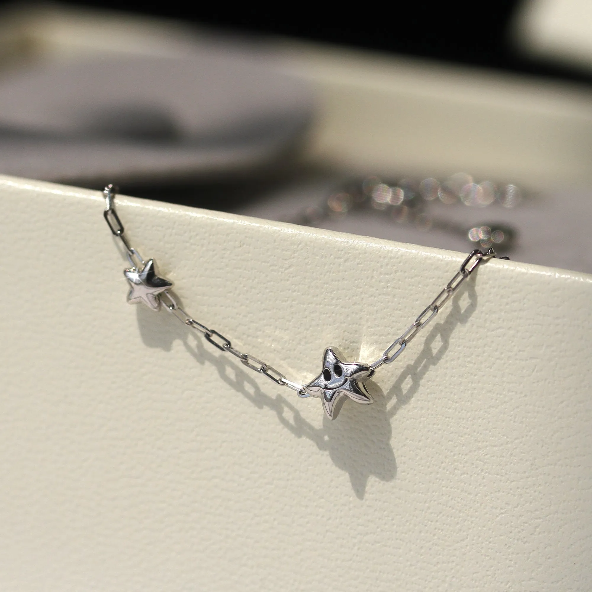 Puffed Gold Shine Star Bracelet | Anklet