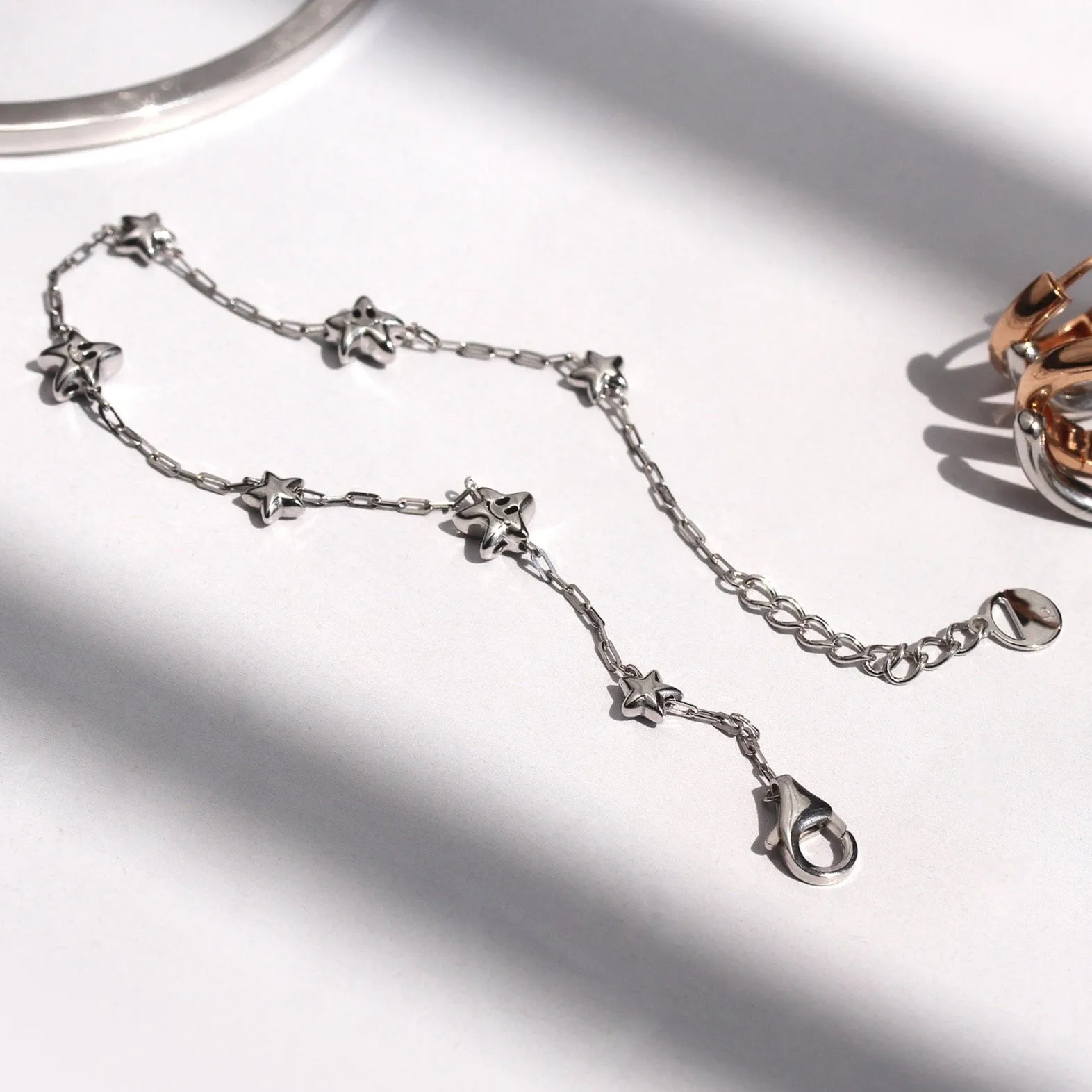 Puffed Gold Shine Star Bracelet | Anklet
