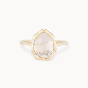 Rose Quartz Mood Ring (14K Gold)