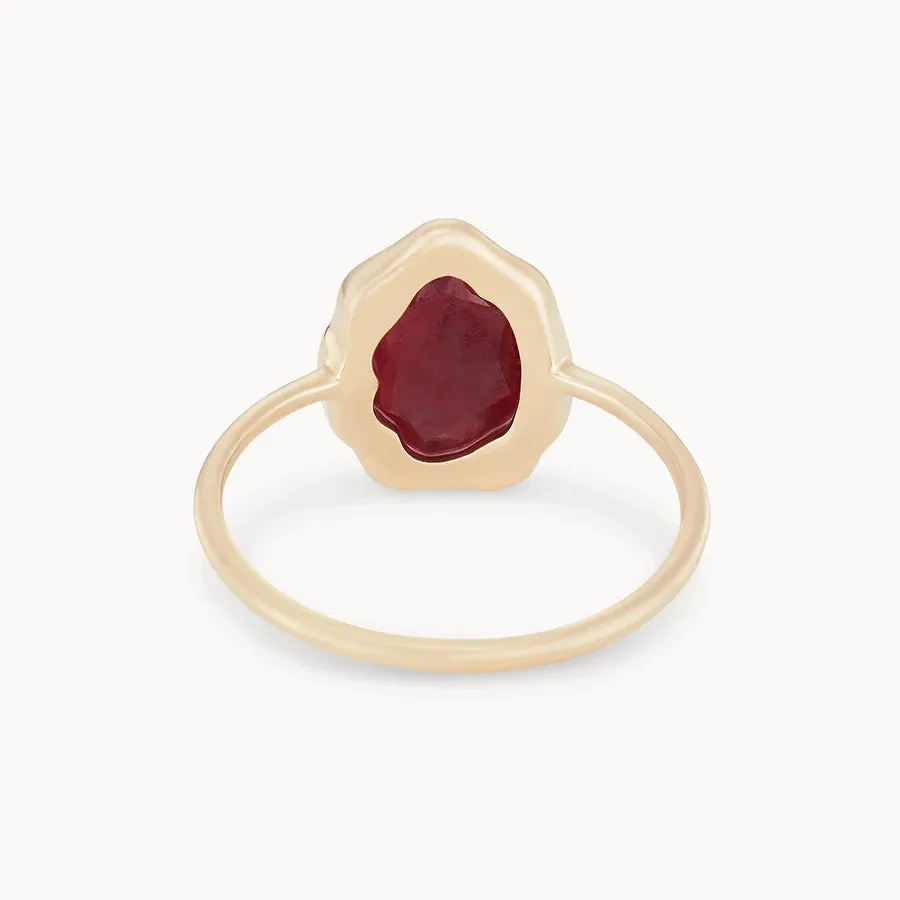Ruby Mood Ring (14K Gold)