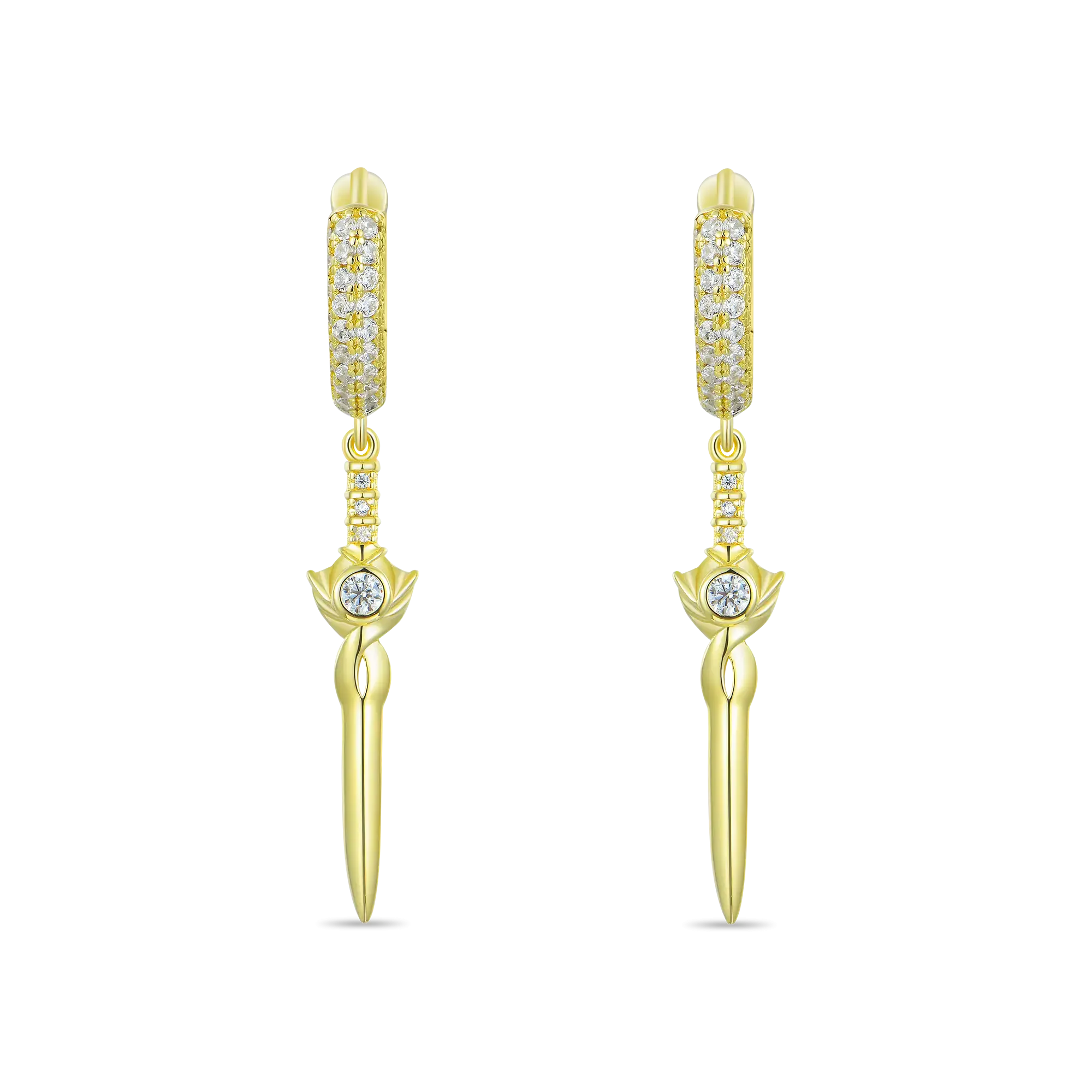 Sword Dangly Earrings - Pair