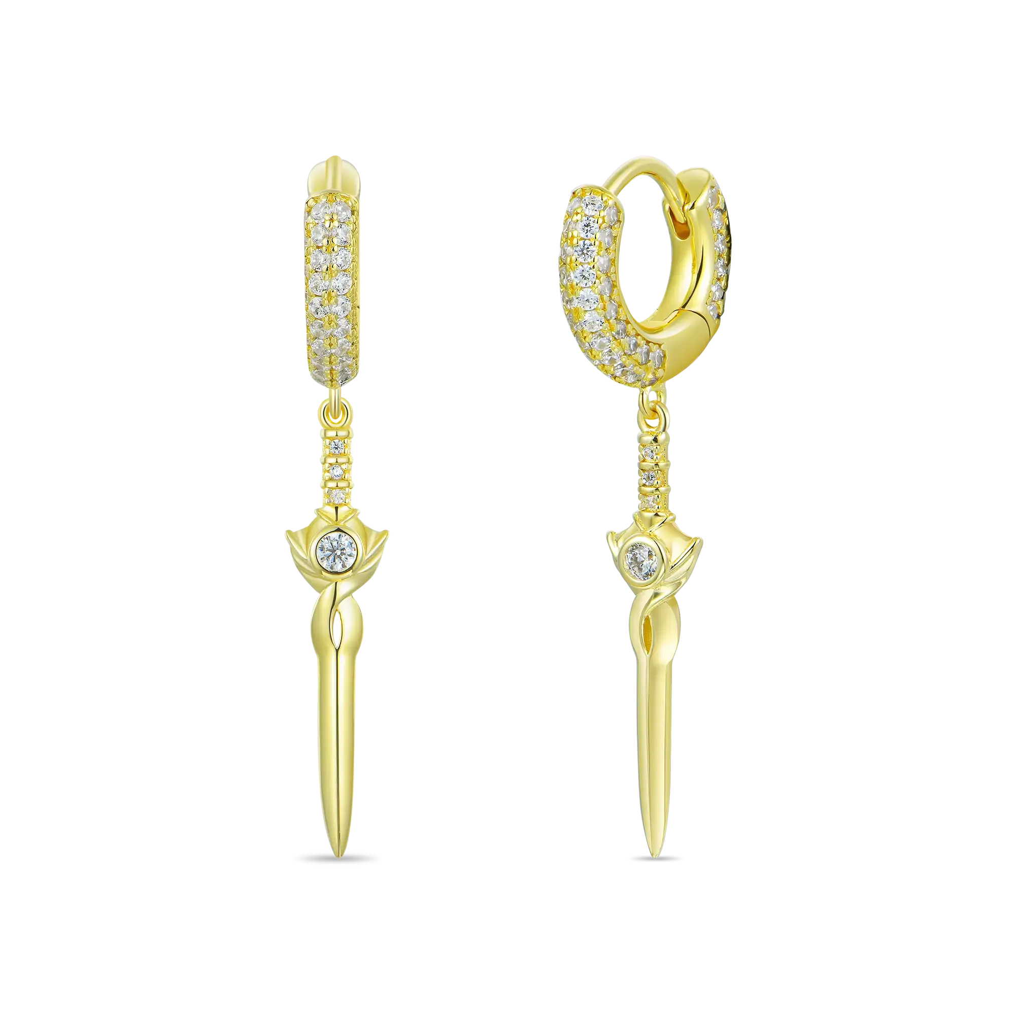 Sword Dangly Earrings - Pair