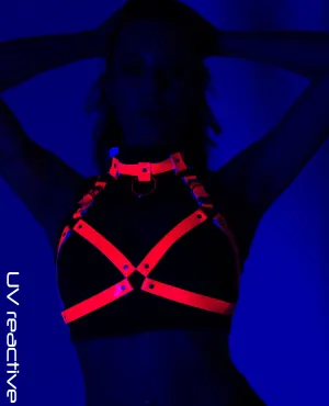 XXX New Heart Harness X Neon Pink